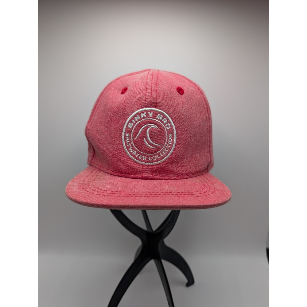 Binky Bro Toddler Red Acid Wash Salt Water Collection Snapback Hat Wave Logo